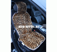 Накидка - натуральный мех, короткий ворс, цвет Леопард коричневый