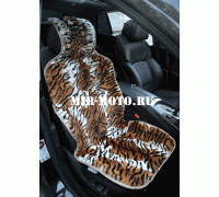 Накидка - натуральный мех, короткий ворс, цвет Тигр коричневый