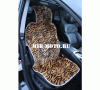 Накидка - натуральный мех, короткий ворс, цвет Тигр рыжий