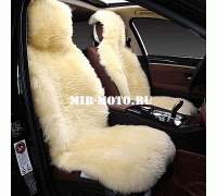 Накидка - натуральный мех, длинный ворс, цвет бежевый