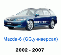 Чехлы на Мазда 6 универсал GG 2002-2007 год