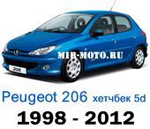 Чехлы Пежо 206 хэчбек 5d 1998 – 2012 год