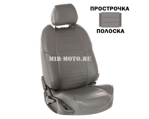 Чехлы на УАЗ Патриот 2014-2016, цвет серый с серым