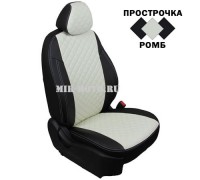 Чехлы на Хендай Элантра (XD) с 2000-2006 год, цвет черный с белым Ромб