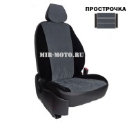 Чехлы на Сузуки SX4 хэтчбек с 2010-2014 год флок черный с серым